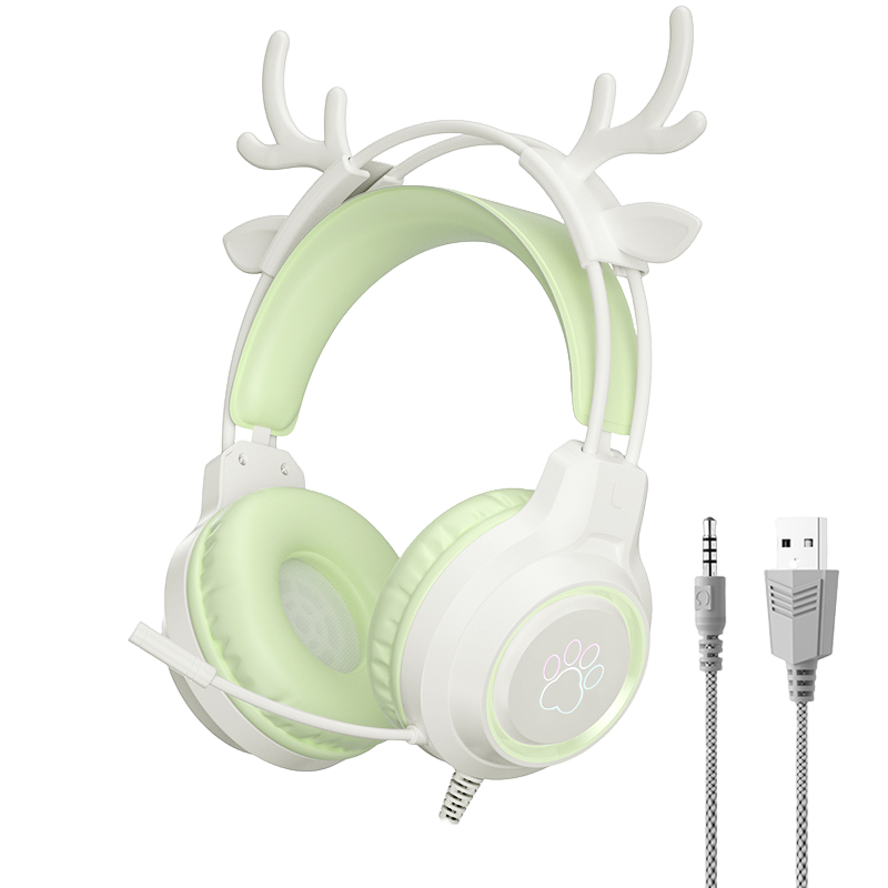 LANGTU G35 Cute Deer Ear Gaming Headset Wired Headset With Microphone