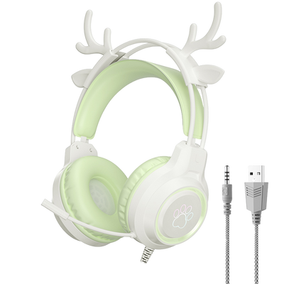 LANGTU G35 Cute Deer Ear Gaming Headset Wired Headset With Microphone