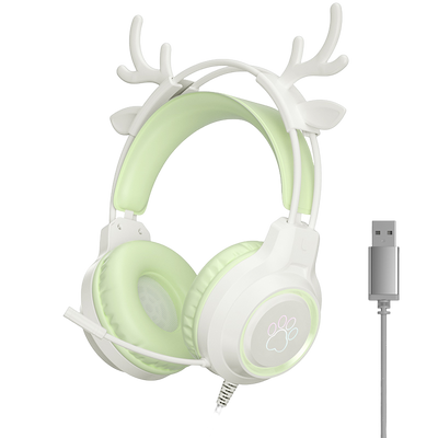 LANGTU G35 Cute Deer Ear Gaming Headset Wired Headset With Microphone