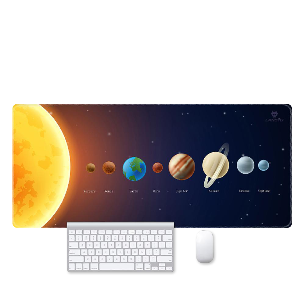 LANGTU Extended Space Themed Solar System XXXL Mouse Pad