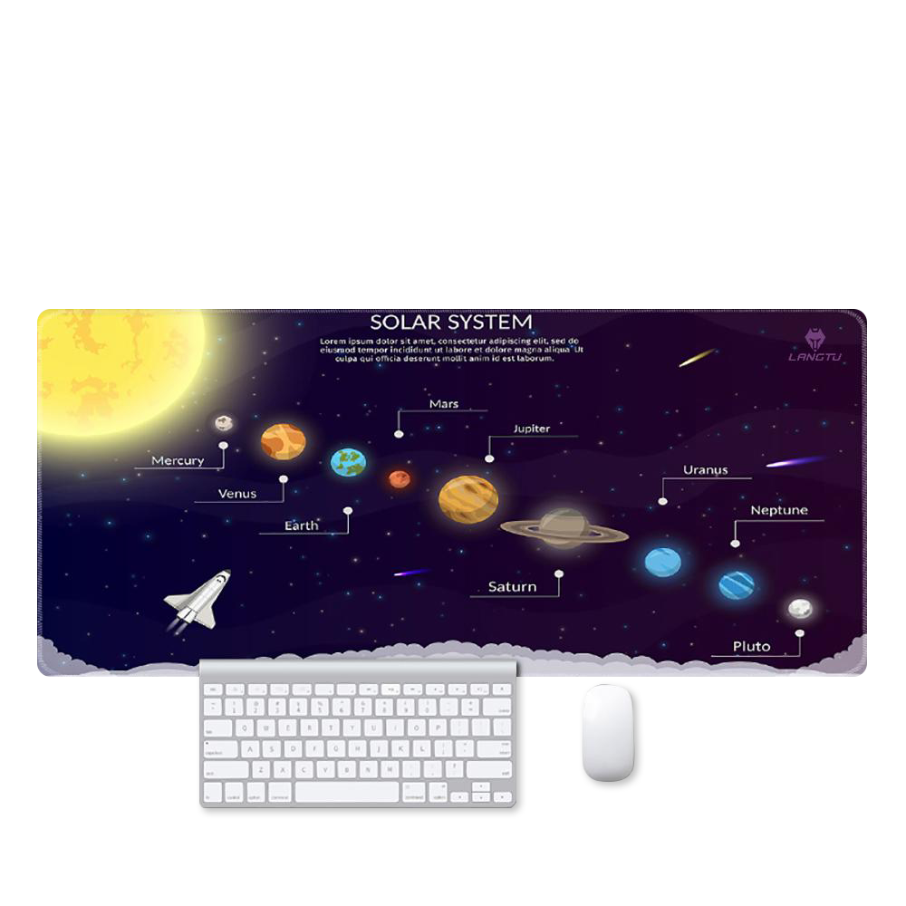 LANGTU Extended XXXL Space Themed Mouse Pad ft.Solar System