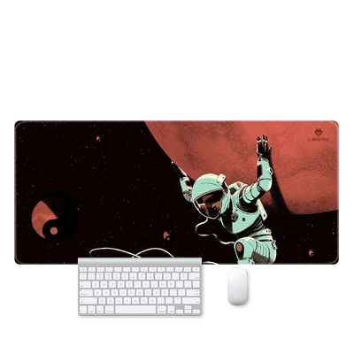 LANGTU Space Astronaut Theme Seam-edge Non-slip Gaming Mouse Pad