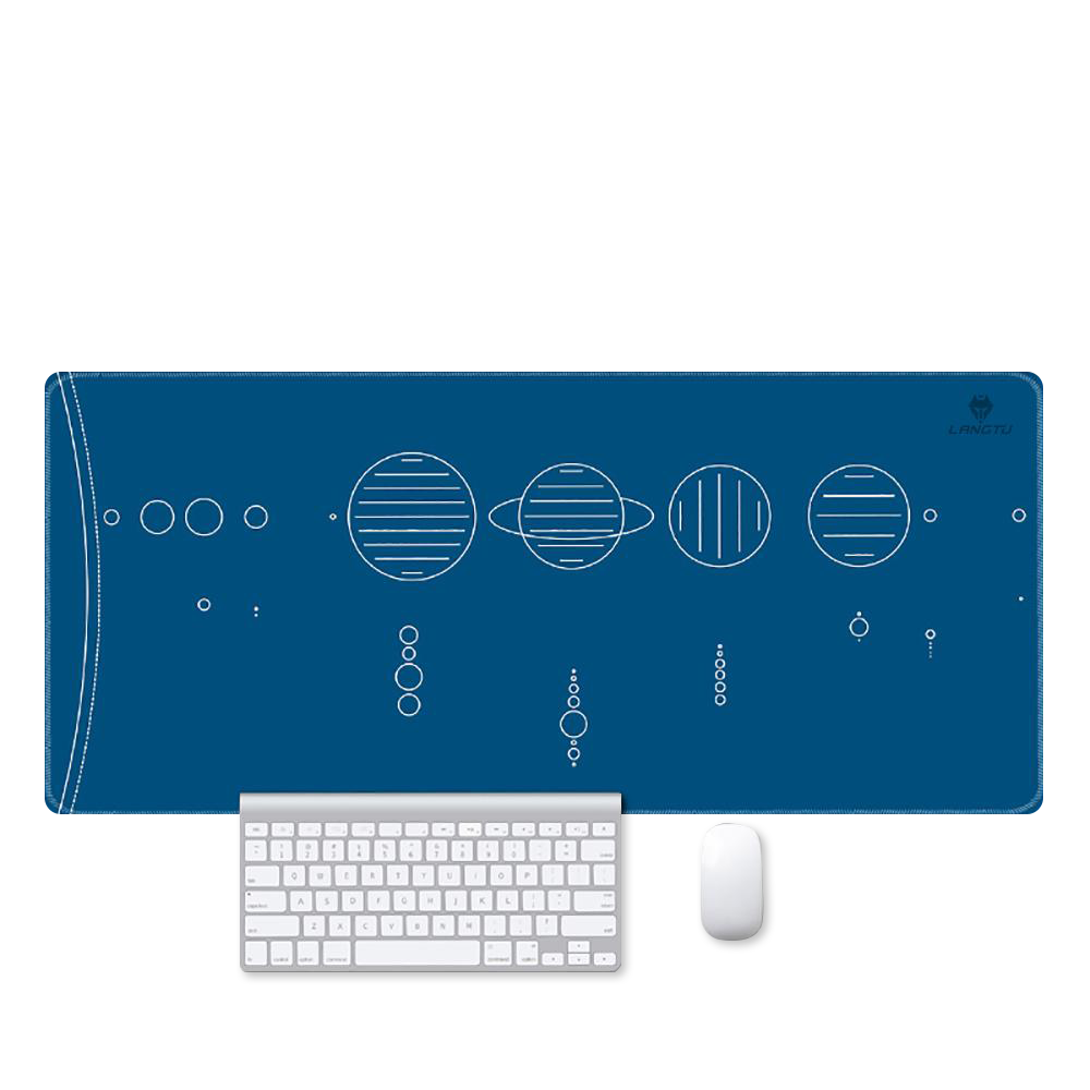 LANGTU Space Themed Universe Infographic Extended Gaming Mouse Pad