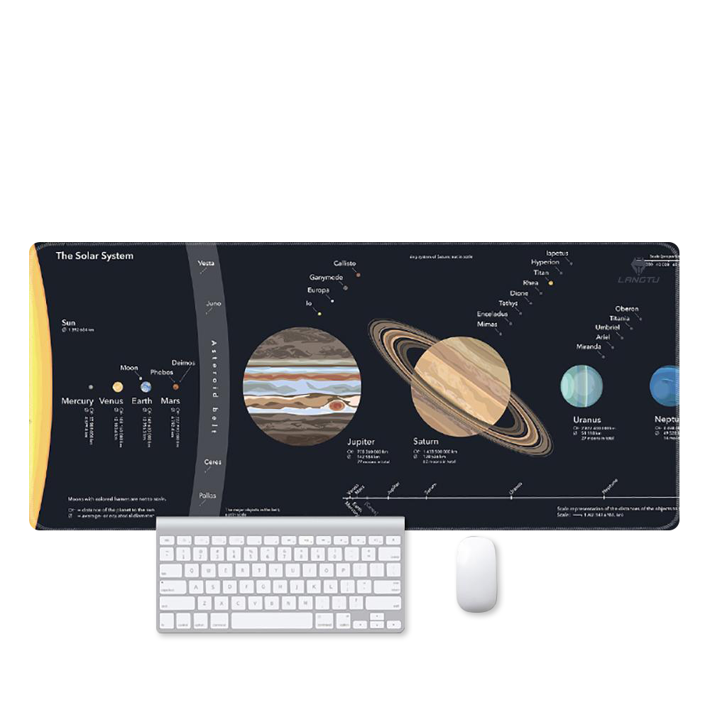 LANGTU Extended XXXL Solar System Space Themed Mouse Pad