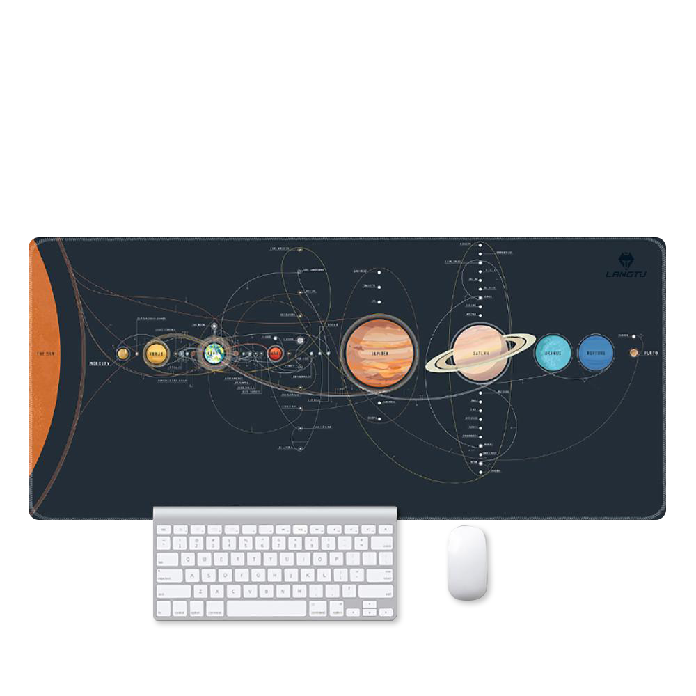 LANGTU Extended XXXL Space Themed Solar System Mouse Pad