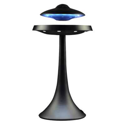 LANGTU UFO Magnetic Levitating Bluetooth 4.0 Wireless Charging LED Floating Lamp Speaker Black