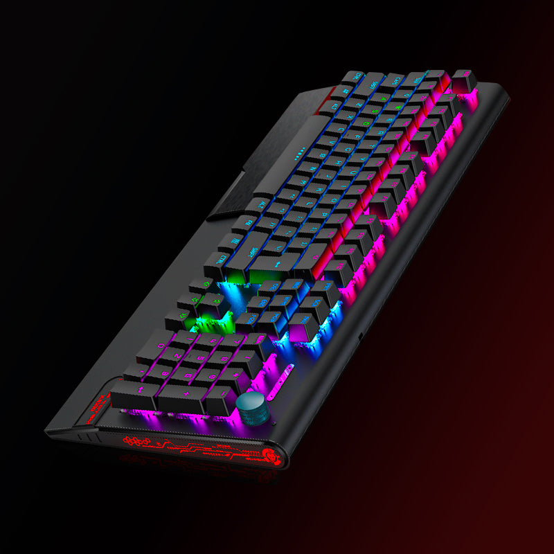 LANGTU Blue Switch Rainbow Backlit Mechanical Keyboard Black - Langtu Store
