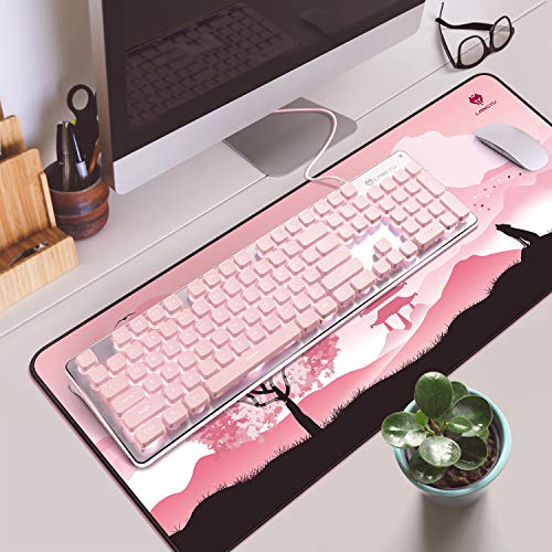 LANGTU Pink Backlit Wired Membrane Keyboard - Langtu Store