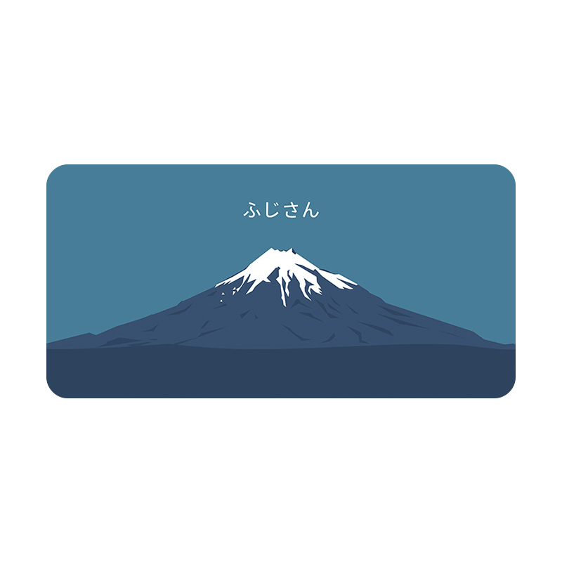LANGTU Blue Extended XXL Umweltfreundliches PU-Leder Ergonomisches Mauspad mit rutschfester Unterseite für Mount Fuji