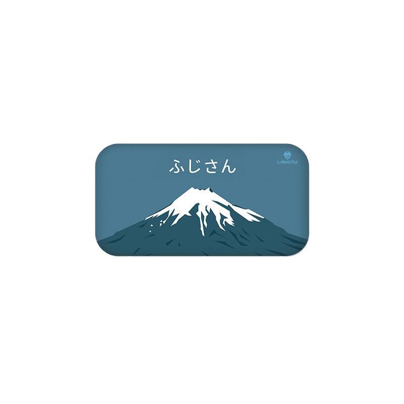 LANGTU Blue Milk Silk Memory Foam Ergonomic Mouse Wrist Rest Pad with Nonslip Base & Pain Relief ft. Mount Fuji