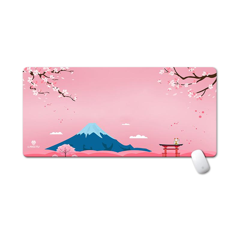 LANGTU Extended XXXL Mauspad mit Frühlingsmotiv für den Fuji