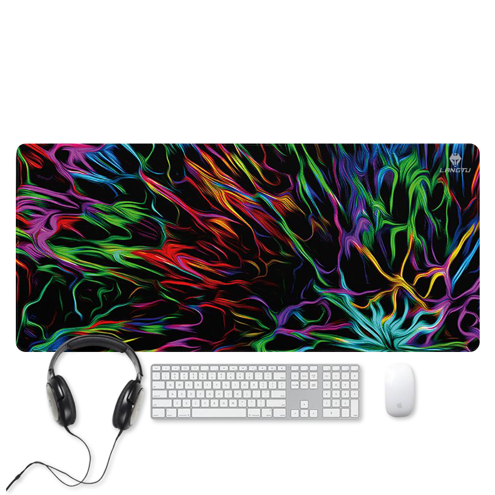 LANGTU Extended XXXL Mixing Colors Fusion Themed Mouse Pad