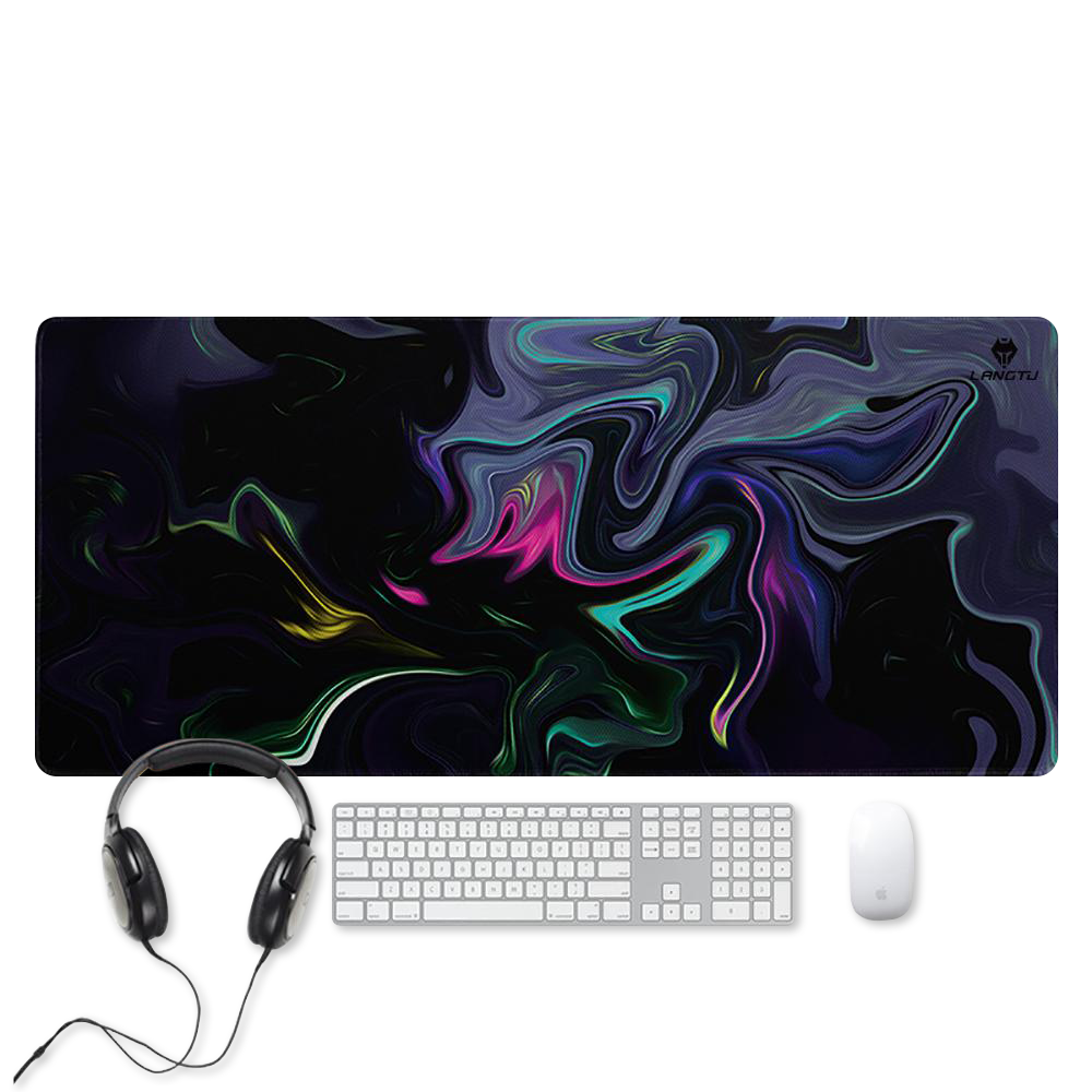 LANGTU Fusion Themed Mixing Colors Keyboard Mouse Pad