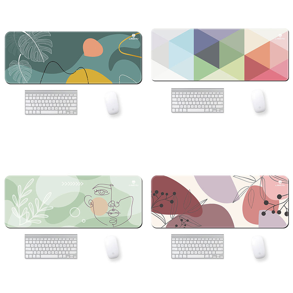 LANGTU Extended Non-Slip Mixing Colors Morandi Themed Mouse Pad