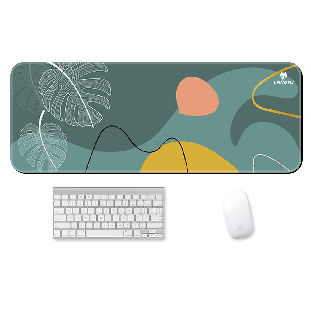 LANGTU Stitched Edge Extended SMOOTH SURFACE Morandi Themed Gaming Mouse Pad