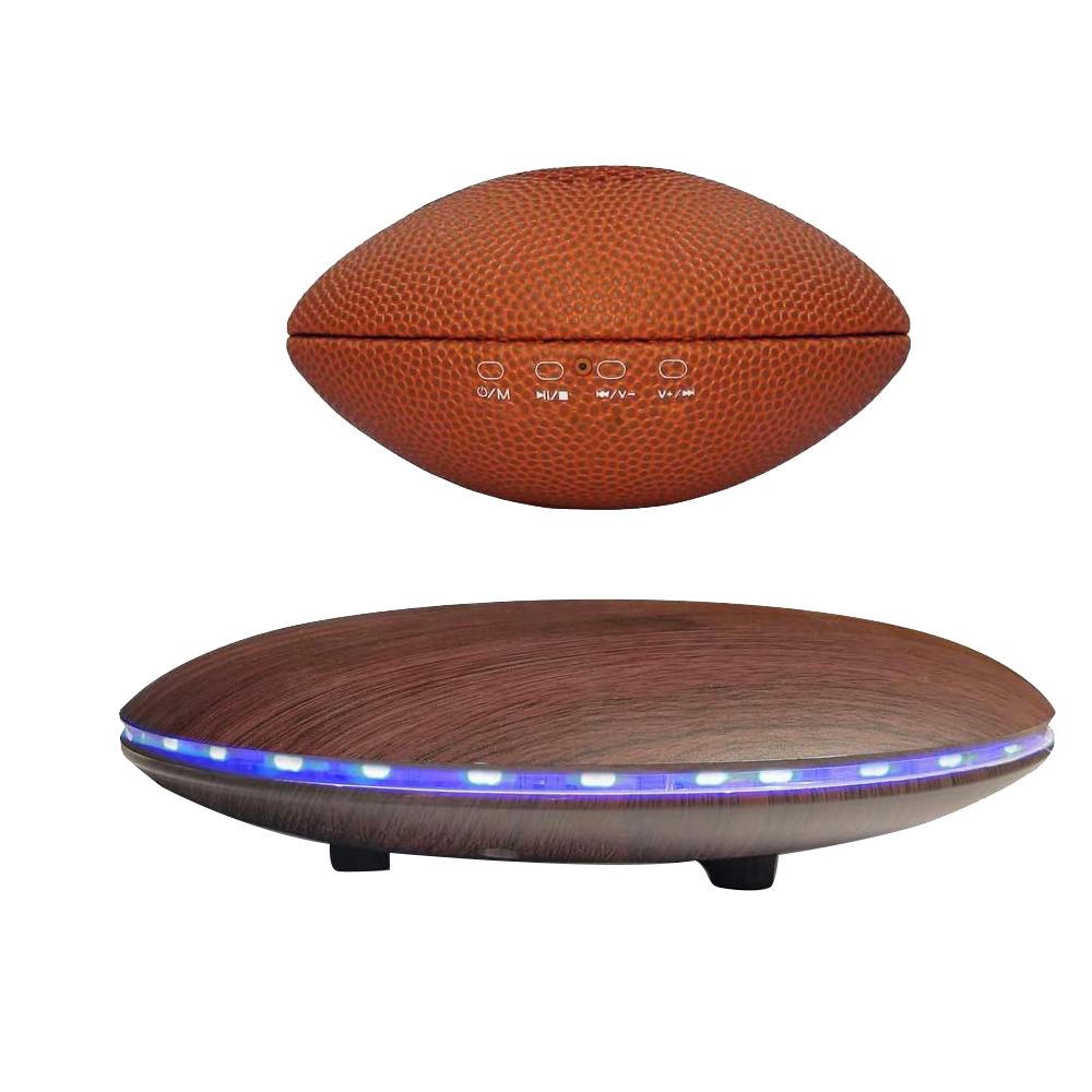 LANGTU Infinity Orb Magnetic Levitating Bluetooth 5.0 LED Football Style 3W Portable Wireless Floating Speaker