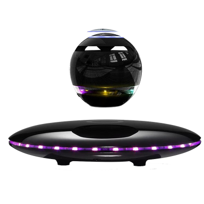 LANGTU Magnetic Levitation LED Black Floating Speaker