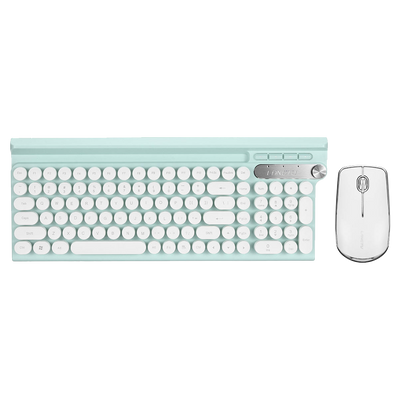 LANGTU LT500 4-farbige wiederaufladbare 2,4 G Wireless Ultra-Thin Tastatur und 1500 DPI Ultra-Thin Maus Office Combo für PC, Laptop und Tablet