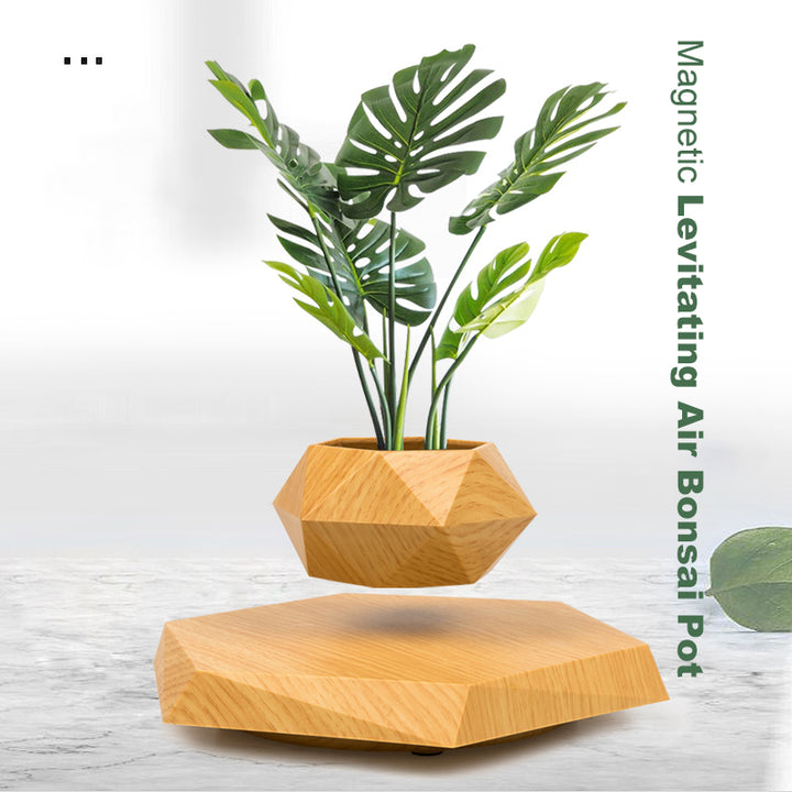 LANGTU Maple Magnetic Levitating Flower Pot Rotating Potted Plant LANGTU Store