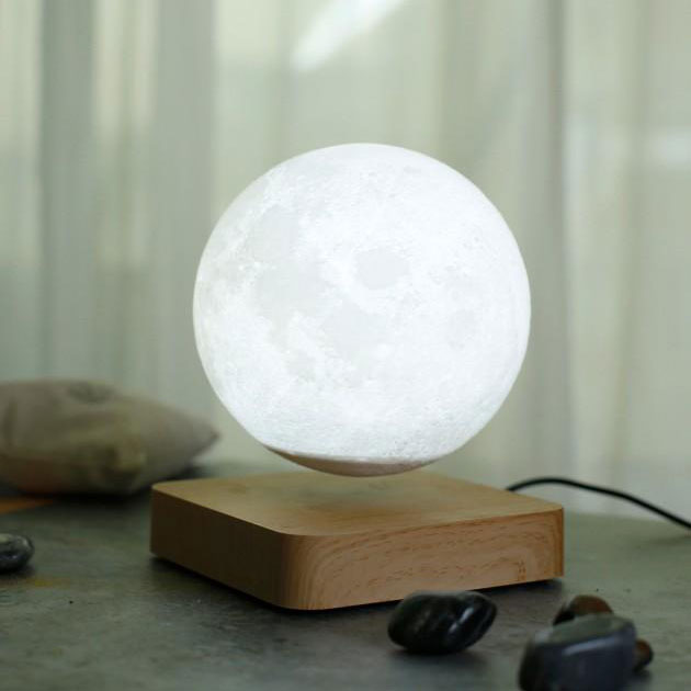 LANGTU Maple Magnetic Levitating Wireless Charging Moon Night Lamp Light