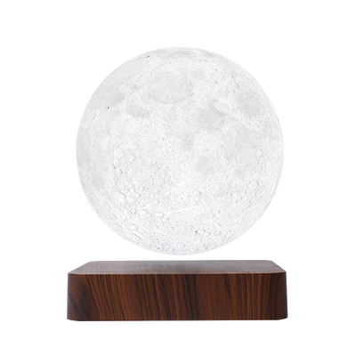 LANGTU Magnetic Levating Luna Floating 3D-Druck LED Wireless Charging Moon Night Lamp Light Walnuss