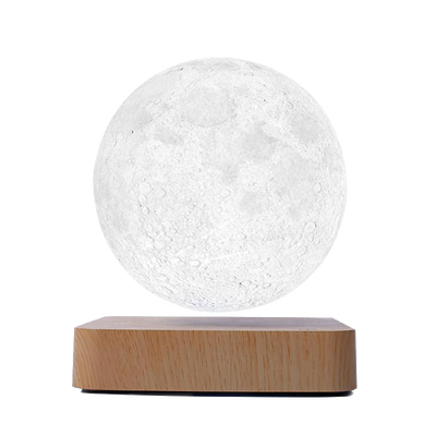 LANGTU Magnetic Levating Luna Floating 3D-Druck LED Wireless Charging Moon Night Lamp Light Maple
