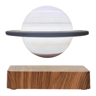 LANGTU Saturn Magnetic Levitating Wireless Charging Walnut Night Light