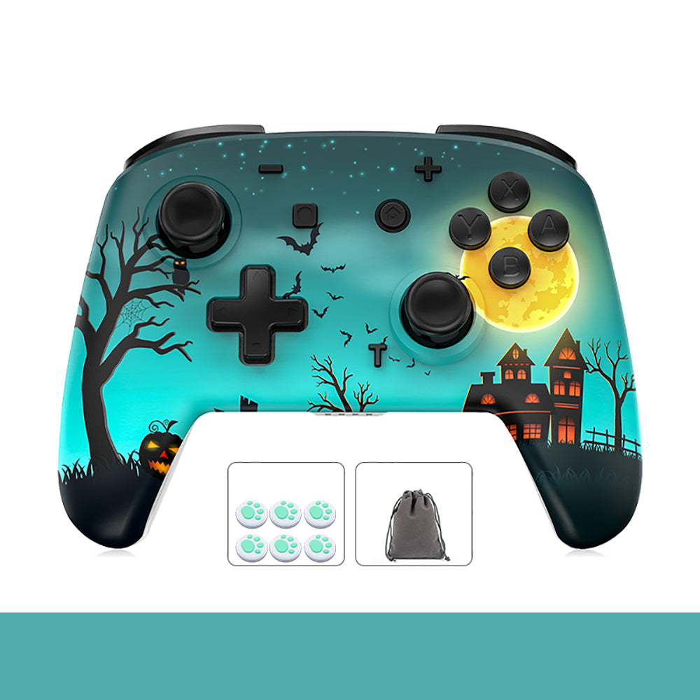 LANGTU Store EasySMX Switch Wireless Pro Controller/Remote/Gamepad for Switch/Switch Lite with Joysticks, Turbo, Motion Control, Dual Vibration, Wakeup and Screenshot Functions ft. Halloween