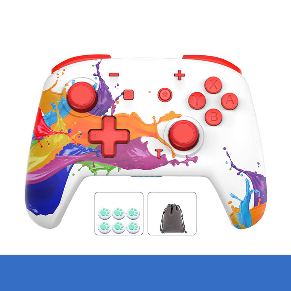 LANGTU Store EasySMX Switch Wireless Pro Controller/Remote/Gamepad for Switch/Switch Lite with Joysticks, Turbo, Motion Control, Dual Vibration, Wakeup and Screenshot Functions ft. Watercolor