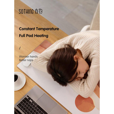 LANGTU Store SOTHING Extended XL Pat Heating Warm Mouse Desk Pad Green