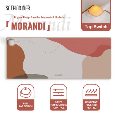 LANGTU Store SOTHING Extended XL Pat Heating Warm Mouse Desk Pad ft. Morandi - LANGTU Store