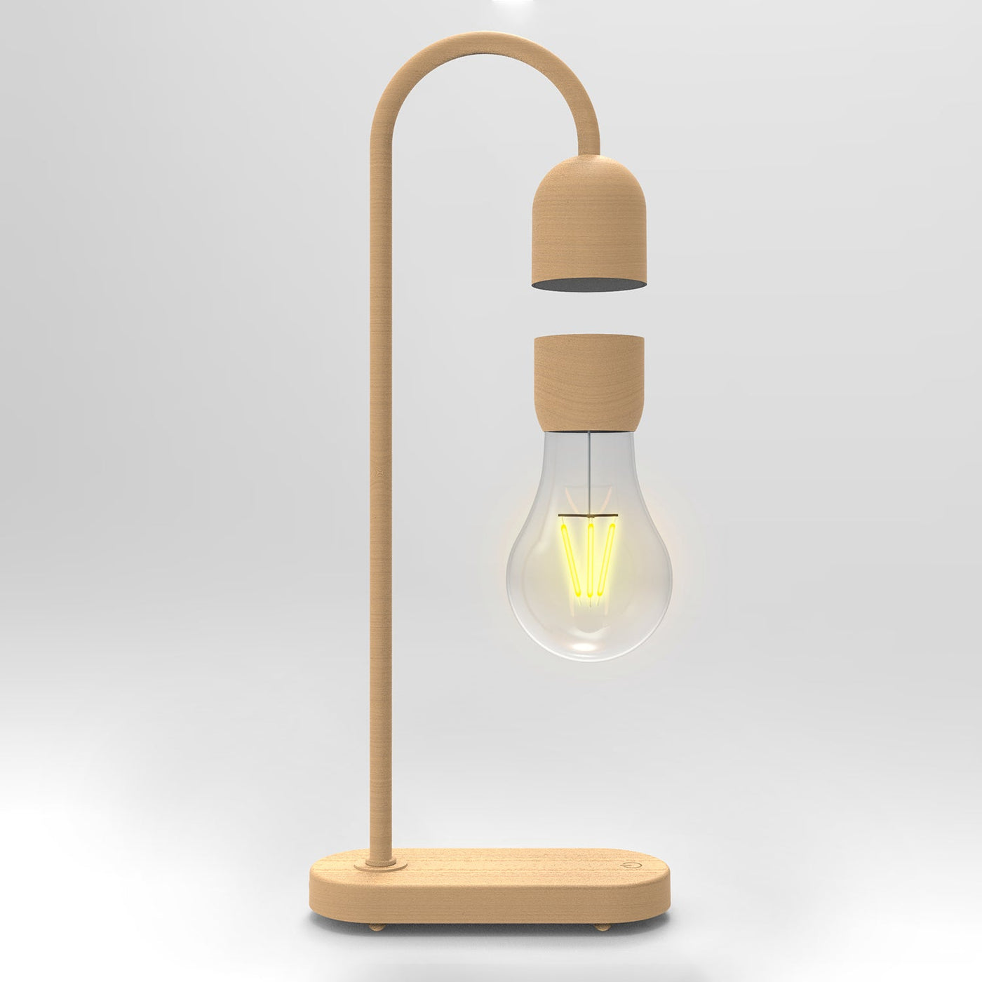 LANGTU Magnetic Levitating Wireless LED Light Bulb Maple Smart Lamp