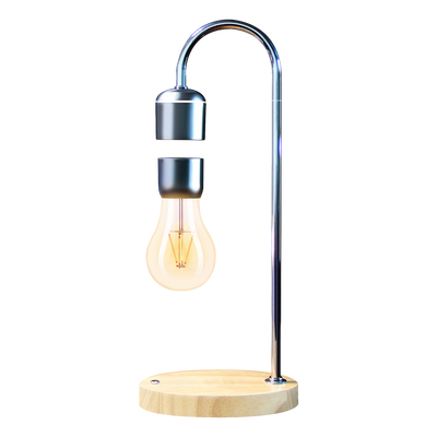 LANGTU Tisch-Schreibtisch-Smart-Lampe mit magnetschwebender, schwebender, kabelloser LED-Glühbirne und kabelloser Ladestation, weiß