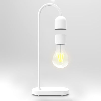 LANGTU Tisch-Schreibtisch-Smart-Lampe mit magnetschwebender, schwebender, kabelloser LED-Glühbirne, weiß