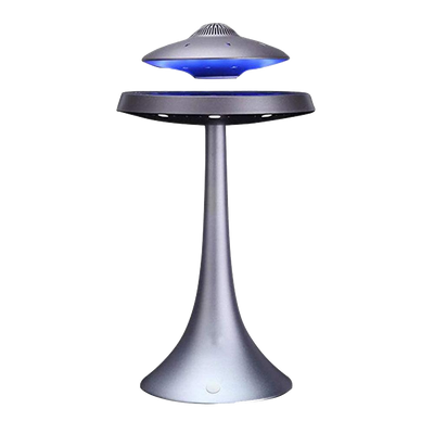 LANGTU UFO Magnetic Levitating Bluetooth 4.0 Wireless Charging LED Floating Lamp Speaker Grey