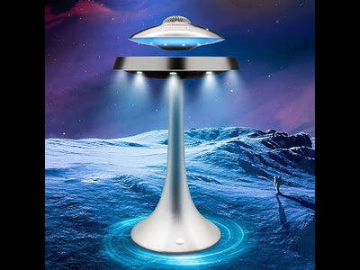 <transcy>LANGTU UFO Magnetisch-schwebende Bluetooth 4.0 Kabellosladende LED Lampe Lautsprecher Schwarz</transcy>